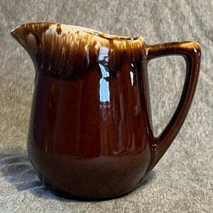 McCoy USA Brown Drip Glaze Creamer